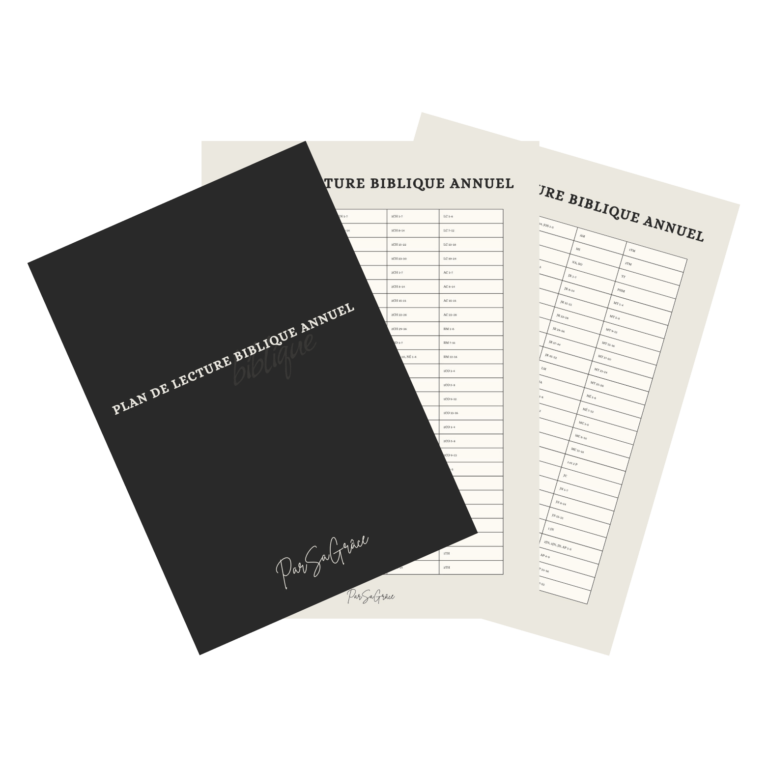 Plan de lecture biblique annuel
